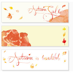 矢量秋天的横幅