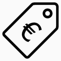 电子商务价格欧元图标