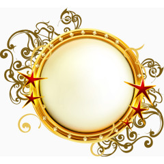 节日炫酷圆形霓虹灯边框