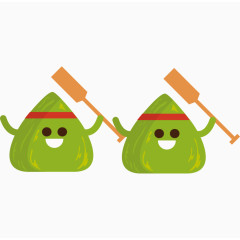 端午节拿水浆的粽子图标元素