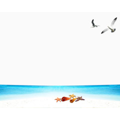 海滩海鸥免扣素材