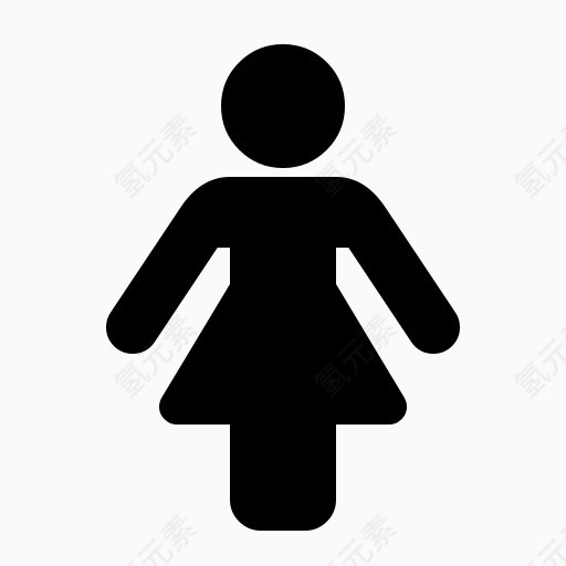 女厕所标志图标