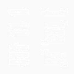 矢量复古丝带条幅