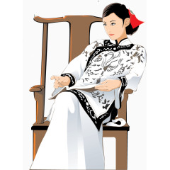 矢量亚洲时尚人物