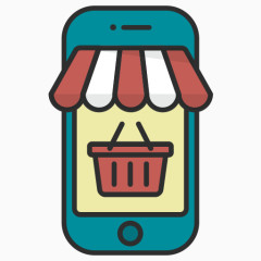 在线购买电子商务移动网上商店电话店购物篮店支付5