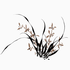 水墨兰花