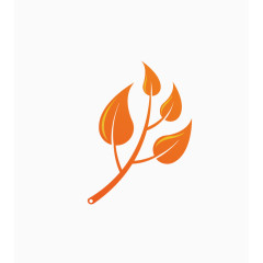 橘色树叶装饰素材