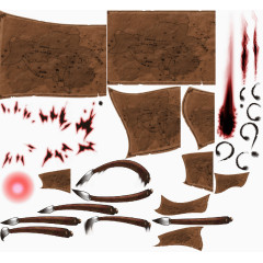 古典卡通图标剪影