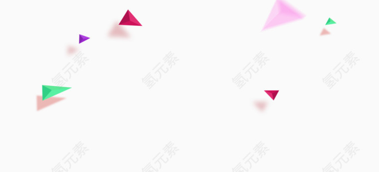 漂浮元素三角形彩色飞溅