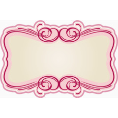 古典花纹粉色边框