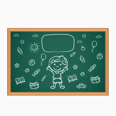 卡通黑板