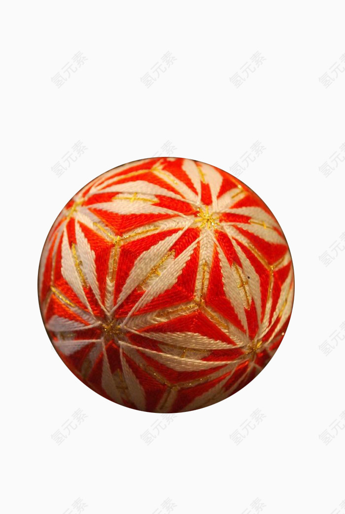 红金色手鞠球矢量