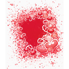 矢量创意爱心边框