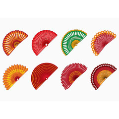 丰富多彩的折叠扇子