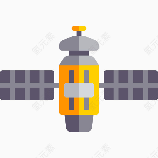 卫星卡通手绘图标元素