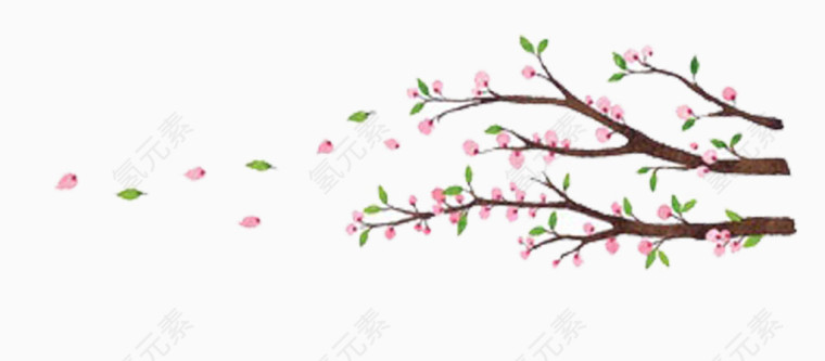 手绘桃花