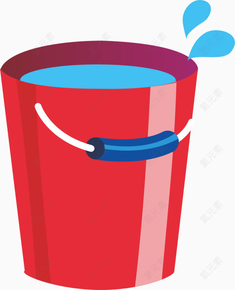 红色水桶
