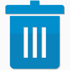 垃圾箱废物箱可以蓝色图标