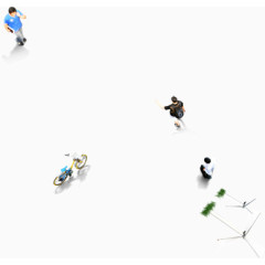 忙碌行走的人流