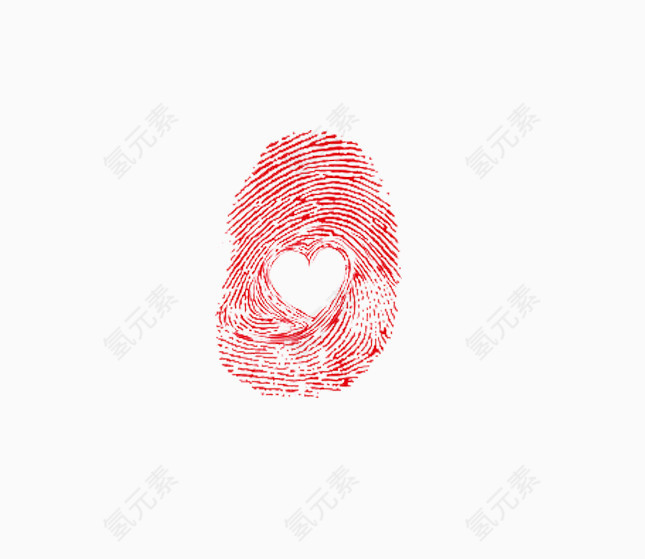 浪漫指纹爱心