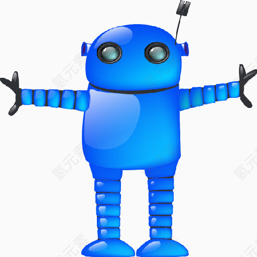 蓝色的机器人robot-icons