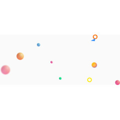 漂浮元素彩球全屏飞溅