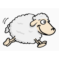 动漫奔跑的小羊