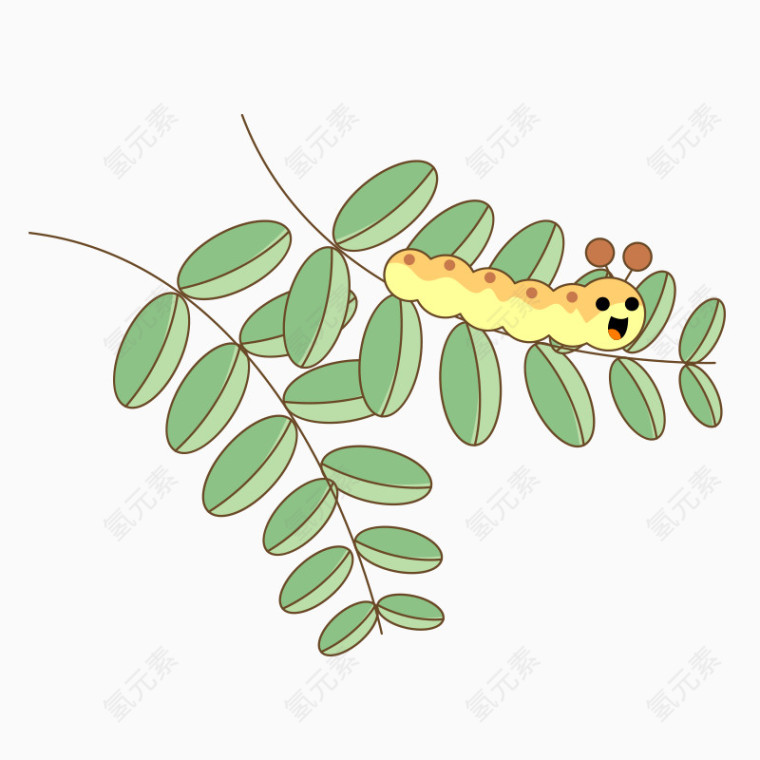 可爱卡通小叶子矢量图片