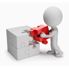 创意拼图3D小人