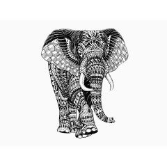 黑白动物装饰画