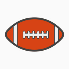 美式足球足球美式足球足球解决触地得分球图标