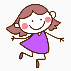 小女孩简笔画