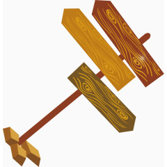 木牌卡通手绘装饰元素