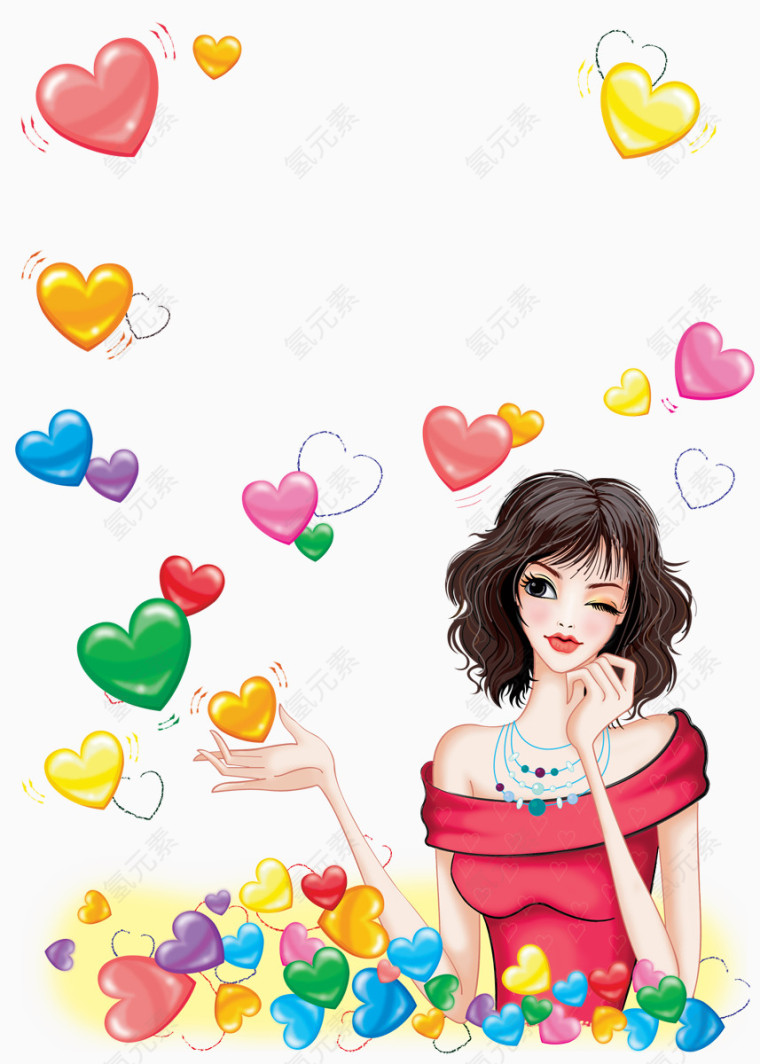 可爱女孩插画