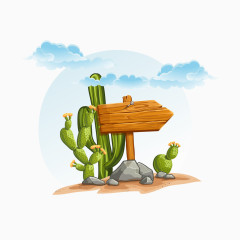 夏日元素仙人掌