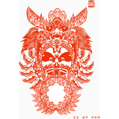 京剧脸谱形象剪纸
