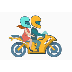 骑摩托奔跑场景