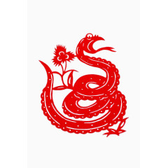 剪纸花纹蛇