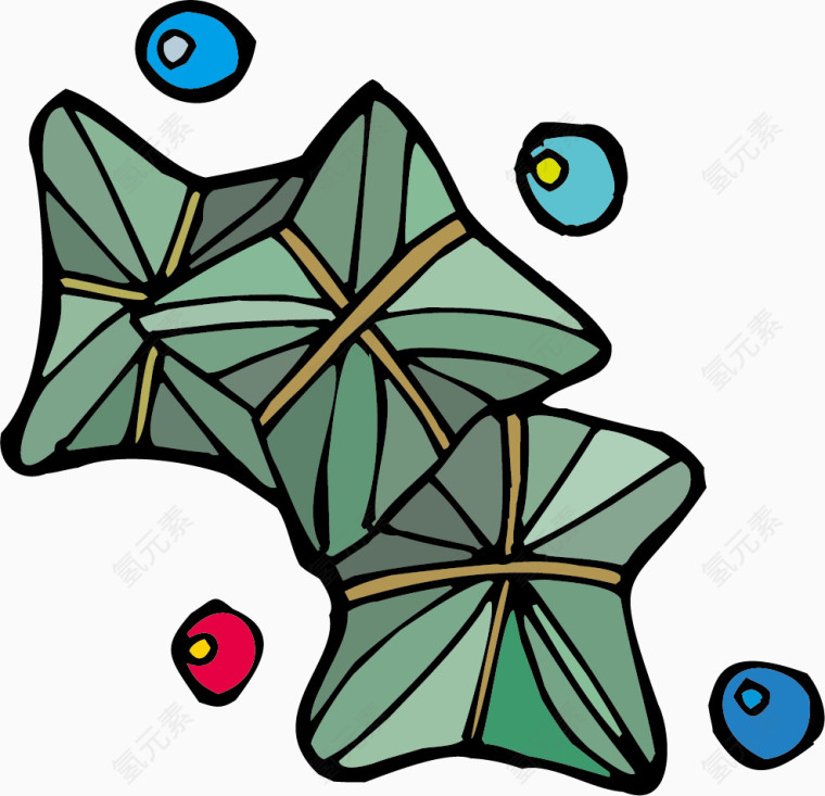 卡通手绘端午节粽子