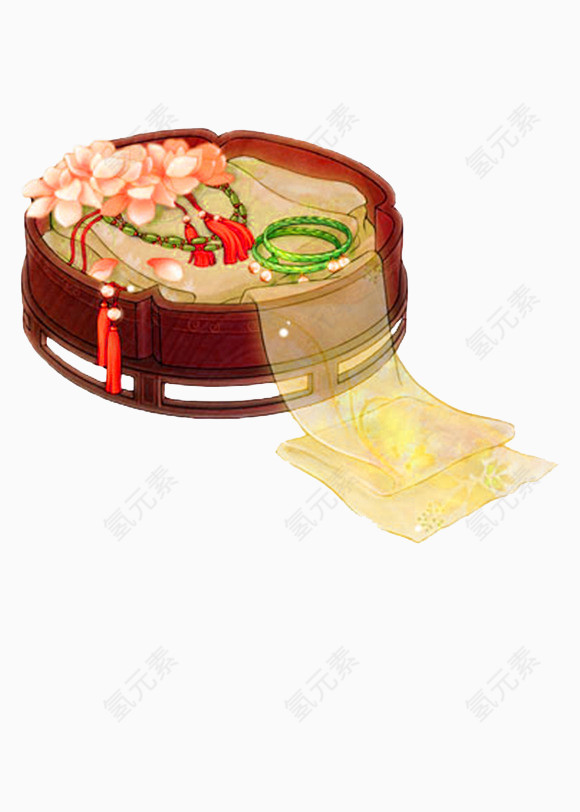 古典手绘木盒首饰