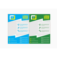 蓝色绿色科技排版