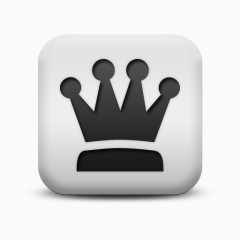 不光滑的白色的广场图标文化皇冠黑色的文化偶像