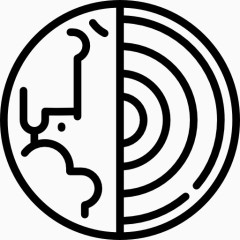 科学研究学习系列全套线框图标