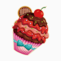 卡通手绘冰水果淇淋图片