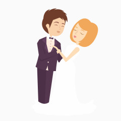 卡通情侣求婚