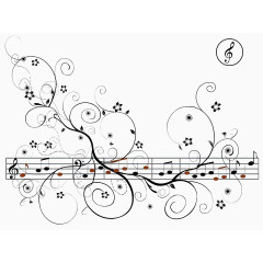 简约快乐音符手绘