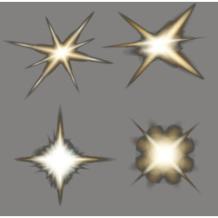 不规则黄色发光效果元素