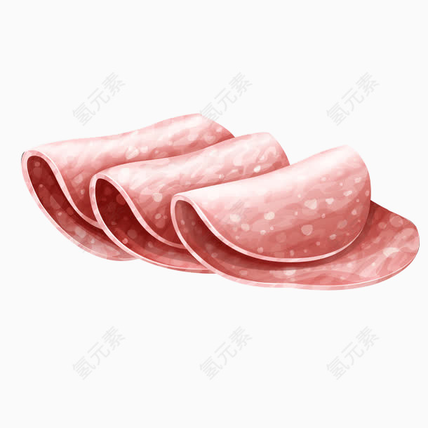 圆形羊肉卷食物