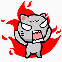 猫灰色的情感Gray-cat-icons