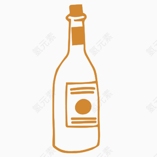 红酒瓶简笔画